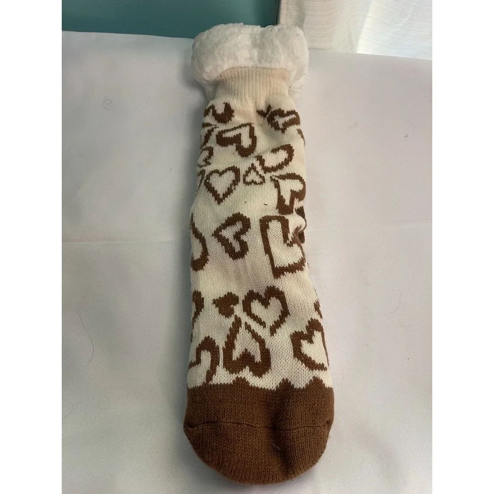 Women Cozy Winter Socks Thick Knit Faux Fur/Sherpa Lined‎ ~One Size